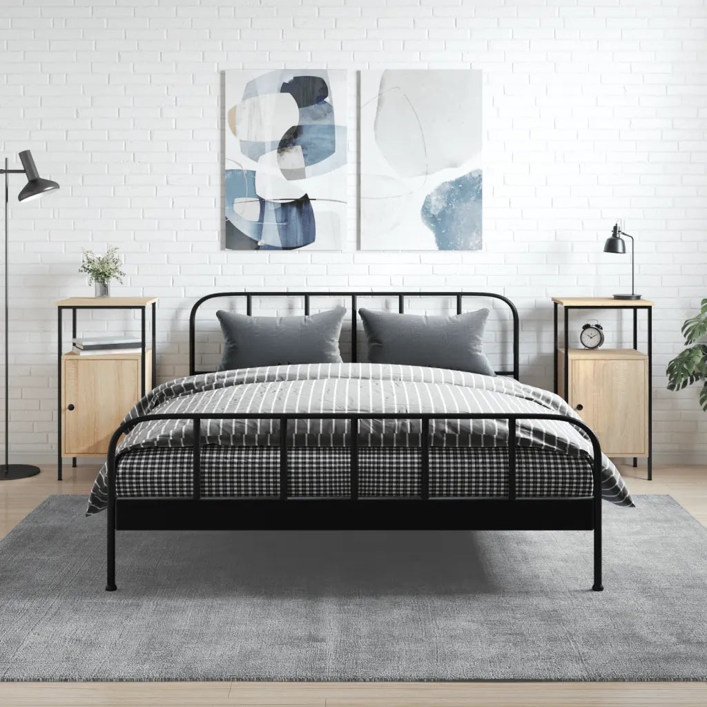Set di 2 Comodini | Armadio da Notte | Mobiletto da notte Rovere Sonoma 41x31x80 cm in Legno Multistrato