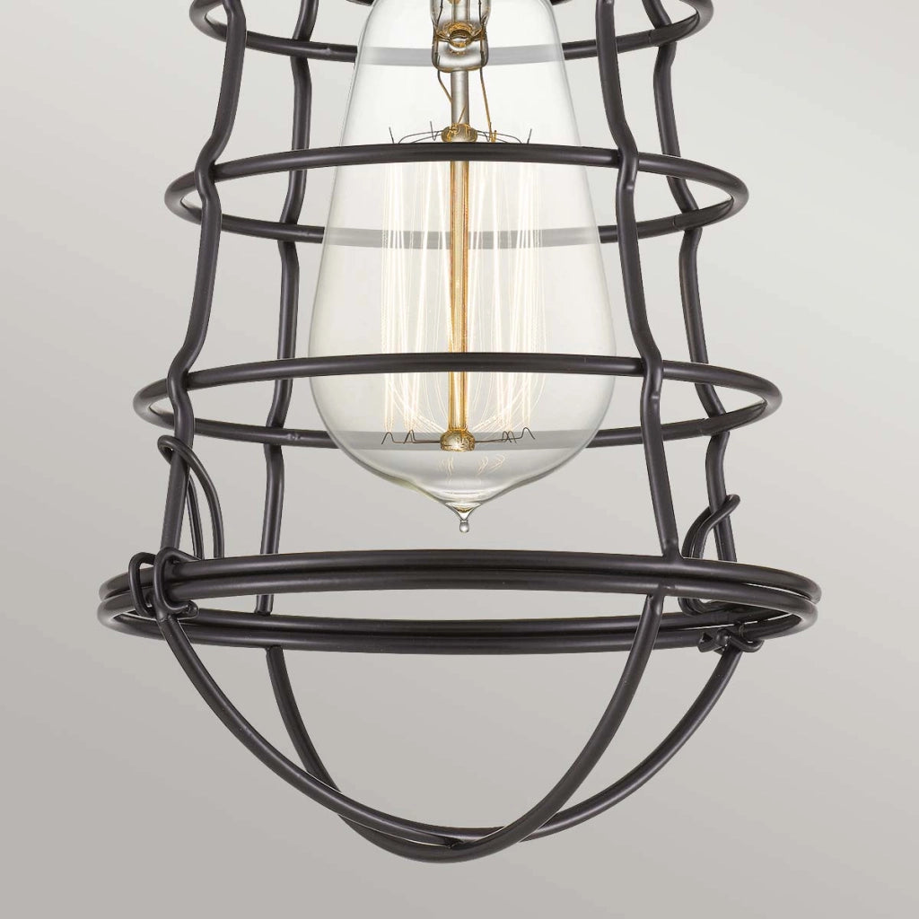 Plafoniera industriale bronzo palladiano Mixon E27 Quoizel