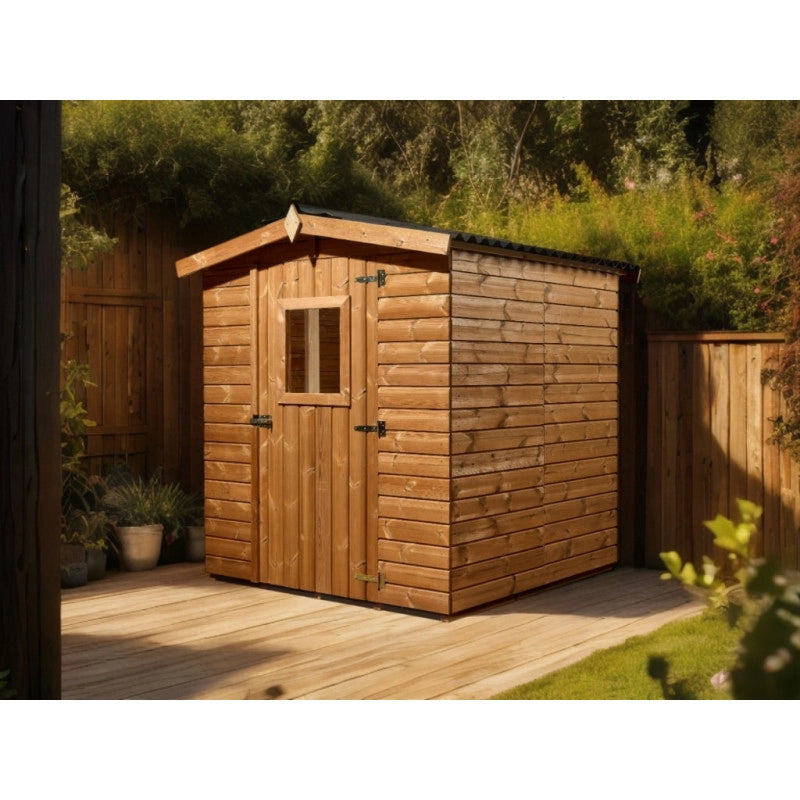Casetta da giardino in legno termo-trattato 19 mm – 160x160 cm – pavimento e tetto bitumato – THE1616.01N Foresta