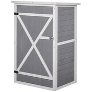 Armadio da giardino con 2 ripiani e porta con serratura per esterno in legno nero 75×56×115 cm