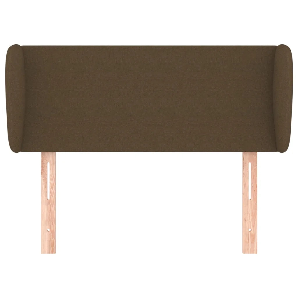 Testiera ad Orecchio-Testata con Orecchie Marrone Scuro 103x23x78/88 cm in Tessuto 786098
