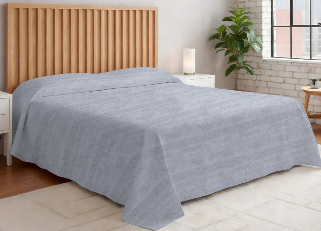 Copriletto Tessuto Piquet Primavera Estate In 100% Cotone Disegno Bon Bon - singolo - Grigio