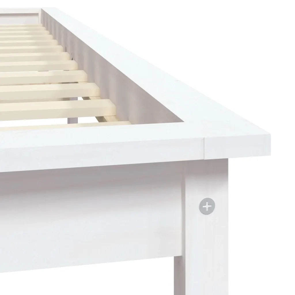 Giroletto-Struttura Letto Bianco 180x200 cm Super King Legno Massello di Pino