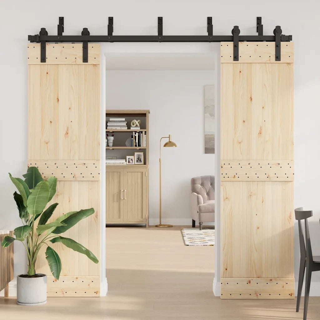 vidaXL Staffe Bypass Porta Fienile 5 pz Guide Piatte Acciaio Carbonio
