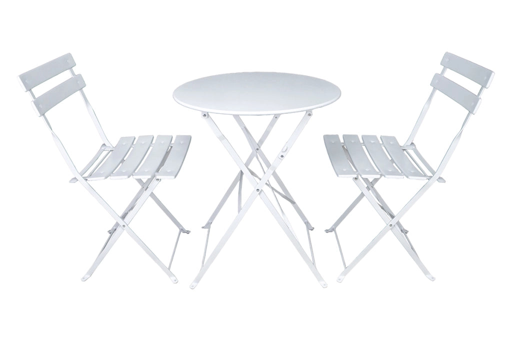 Set tavolo e sedie da giardino pieghevoli bianco – Positano - TRSP08PO