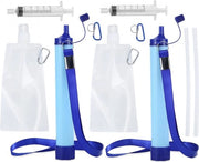 Strumento di filtraggio dell'acqua portatile - Set completo - Filtra 1500L - Senza BPA - Attrezzatura di emergenza per la sopravvivenza - Vita all'aperto - Sopravvivenza - Strumento di filtraggio dell'acqua portatile - Set completo
