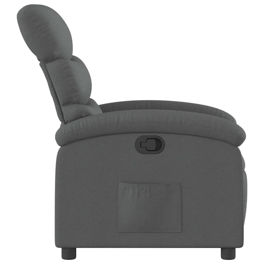 Divano Sedia-Poltrona Reclinabile in Tessuto Grigio Scuro 381698