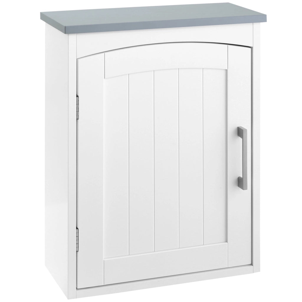 Pensile Bagno 1 Anta 1 Mensola 41x18,5x52 cm in MDF Bianco