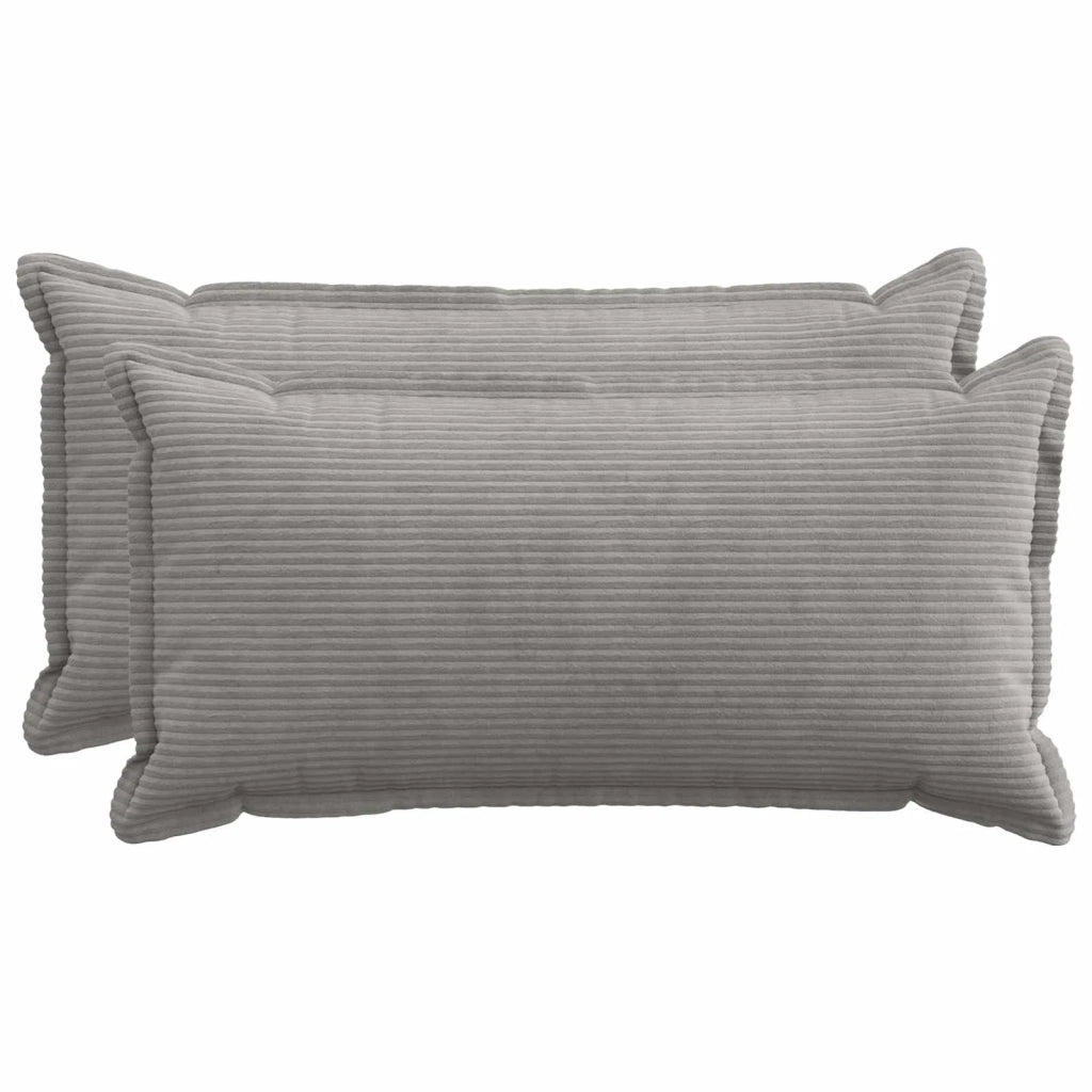 Federa 2 pz HOUTEN Grigio Chiaro 40 x 80 cm corduroy 918166