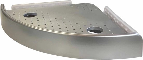 Shelf TV per TV a Scomparsa con Struttura in Acciaio Inox, colore Argento
