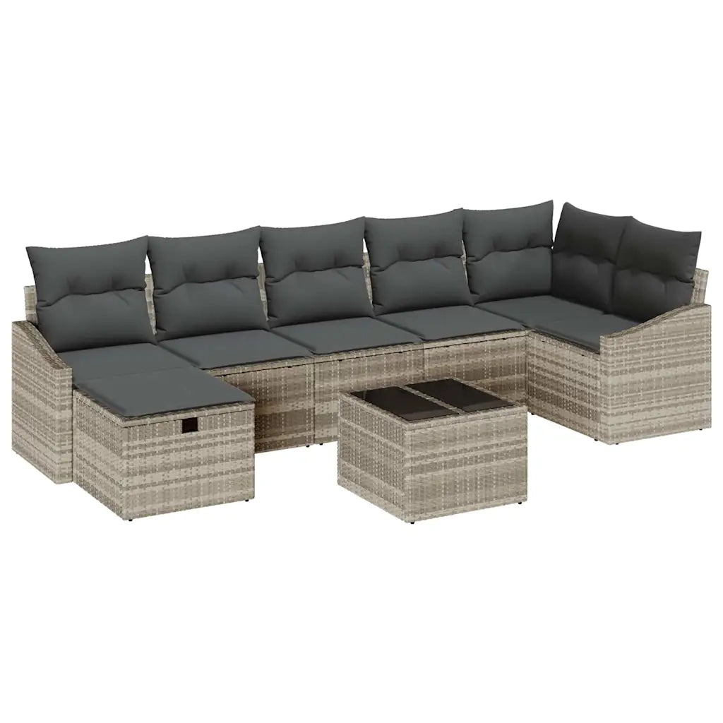 Set di divani con cuscino con archiviazione 8 pcs polyrattan 3359311
