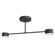 Plafoniera Moderna Ninmah 2 Luci Nera