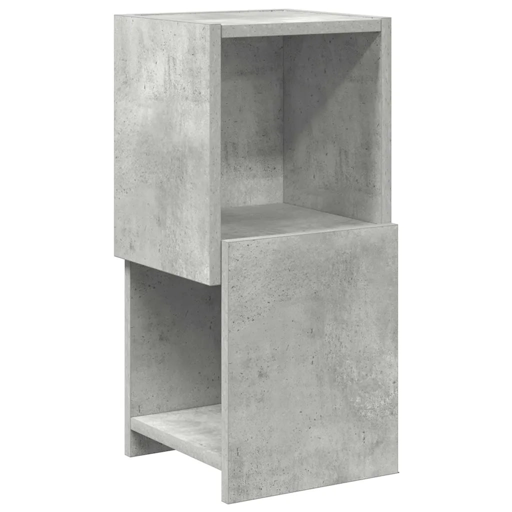Mobile angolare Grigio cemento 25,5x25x55cm Legno multistrato 889824