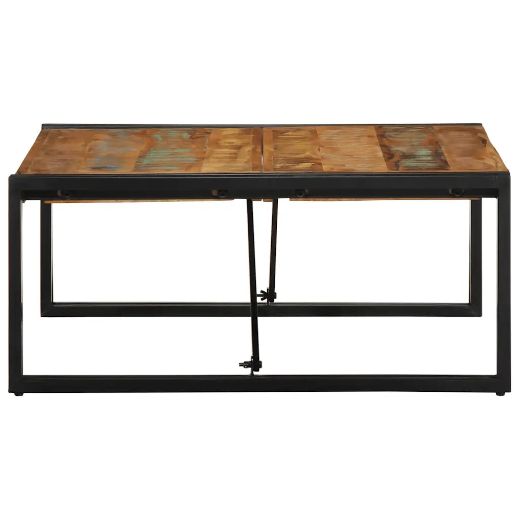 Tavolino salotto | Tavolino da caff¨¨ | Tavolino da Soggiorno Multicolore 80x80x35cm Legno Massello Recupero