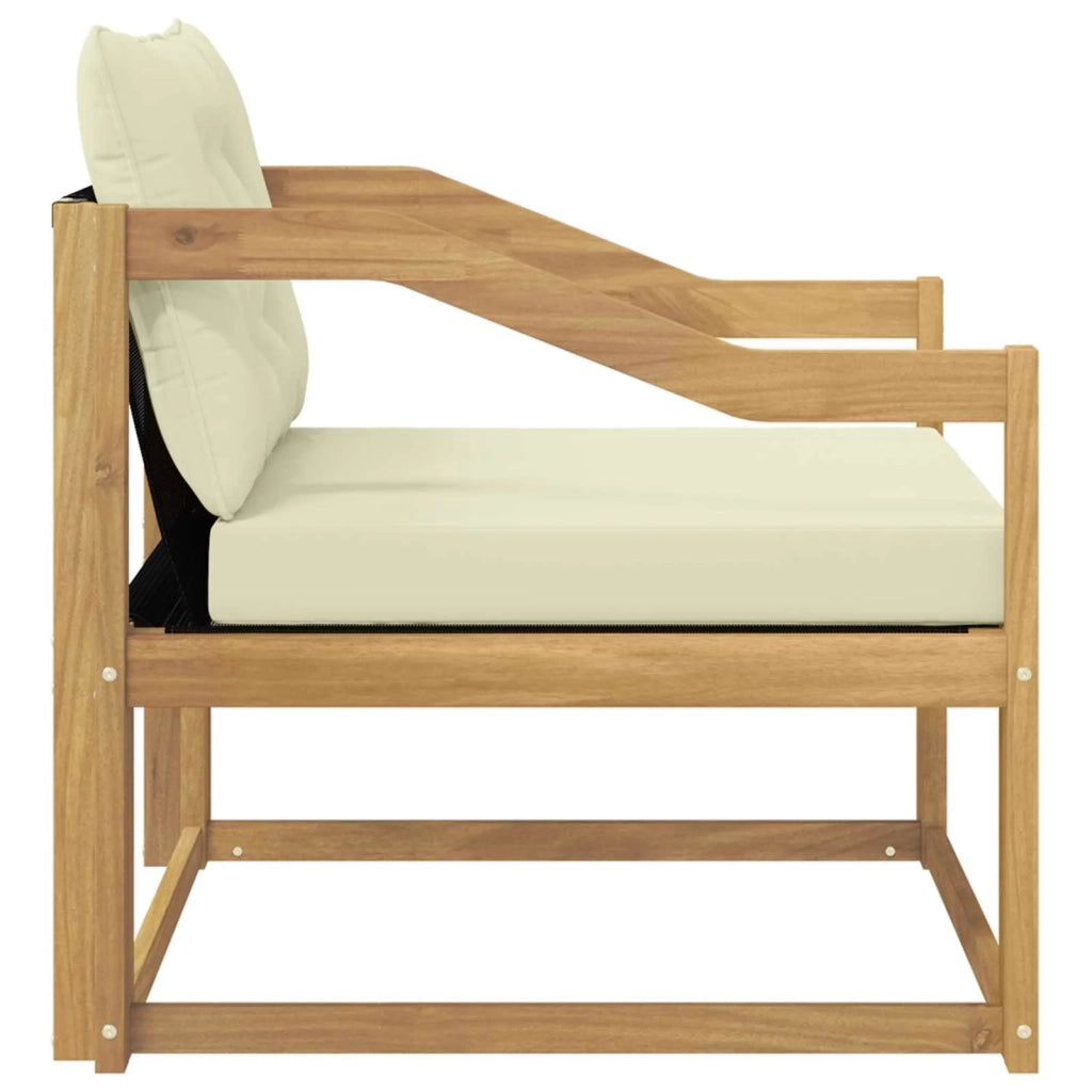 Set di divani da esterno-Sofa da giardino Legno di Acacia Massello e Textilene 128022