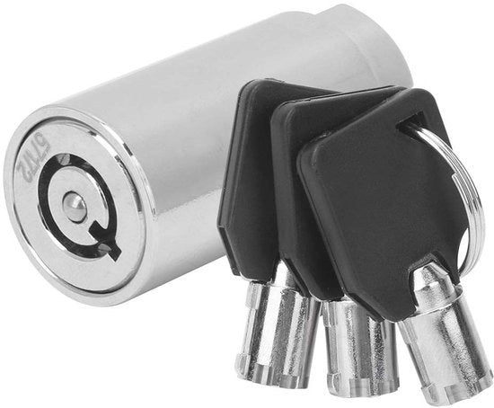 Macchina per Vendita - Chiave di Alta Qualità - Zinklegering - Cilindro di Chiusura - Sicurezza contro il Furto - 3 Chiavi - Adatto per Macchina per Vendita - Colore Cromo - Cilindro di Chiusura