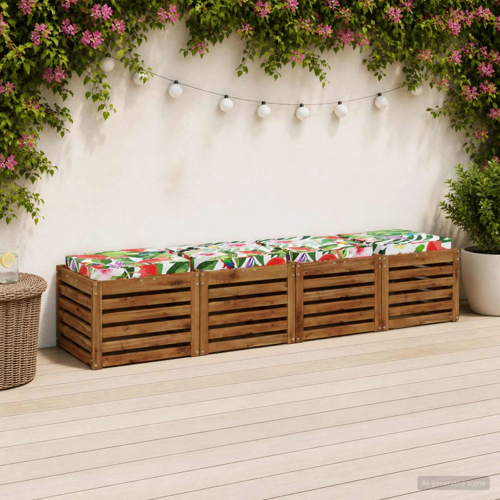 Cuscini per Sedia in 4 Pezzi VUGHT 4 pcs 100% Poliestere 946285