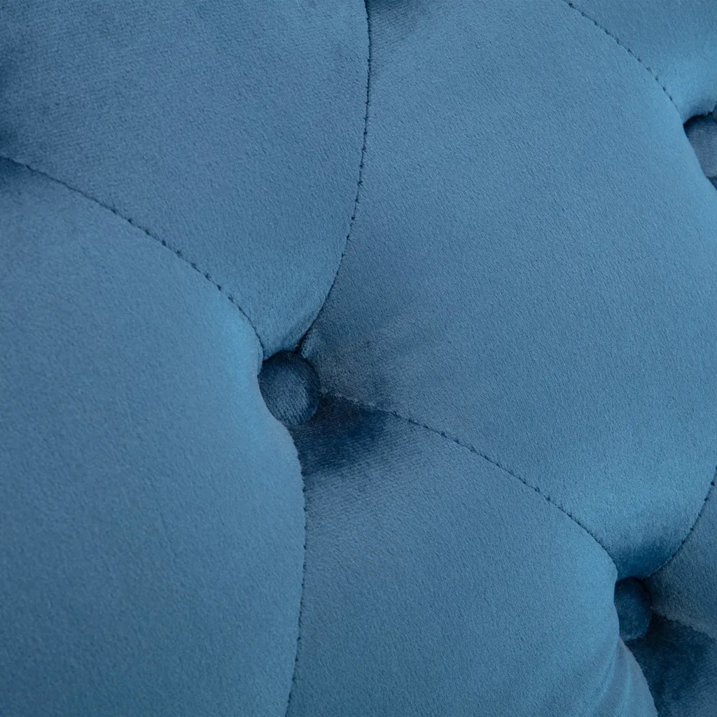 Sedia a Sdraio Blu in Velluto CFW4830053