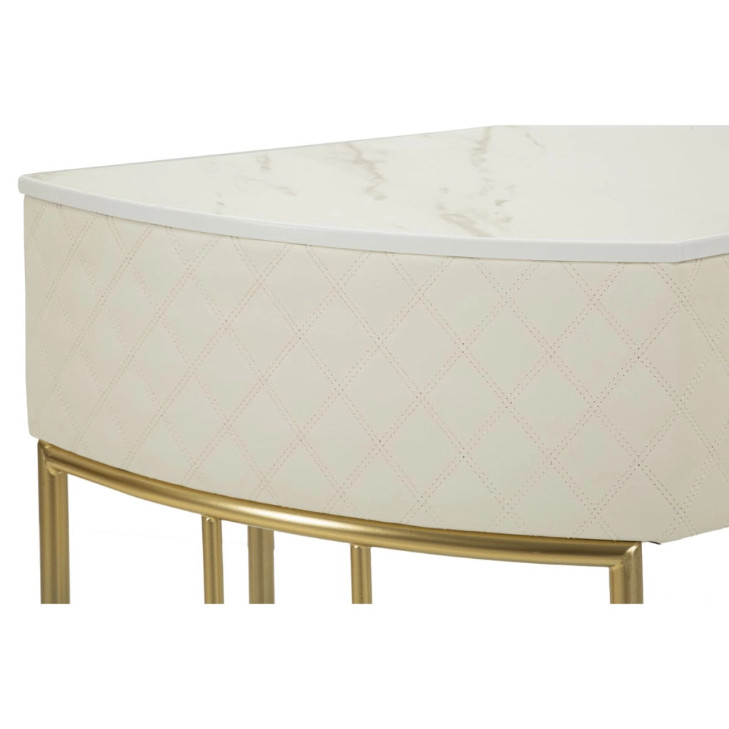 Tavolo Consolle VKH607, Bianco, Legno, 100x40x75 cm