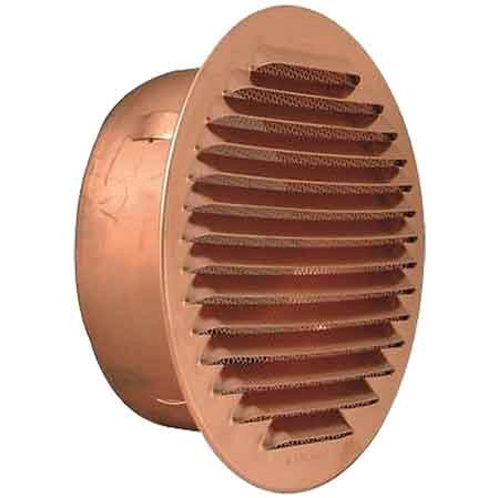 GRIGLIA DI AERAZIONE TONDA IN RAME Ø 150 mm