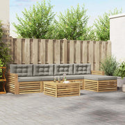 Set di divani da esterno 6 pcs Bianco e Grigio Chiaro 3390371
