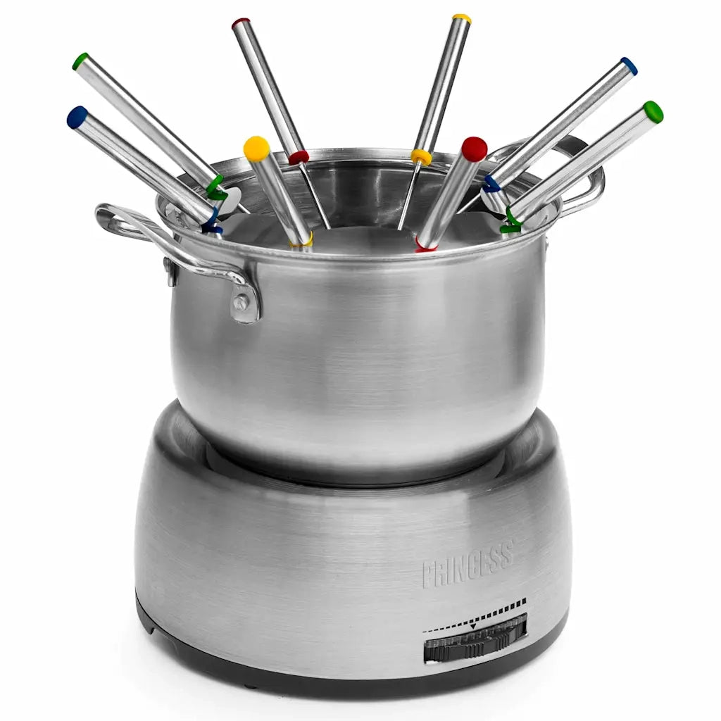 Princess Set Fonduta per Famiglie 800 W Acciaio Inossidabile Grigio 426538