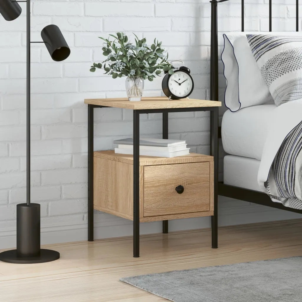 Comodino | Armadio da Notte | Mobiletto da notte Rovere Sonoma 34x36x50 cm in Legno Multistrato