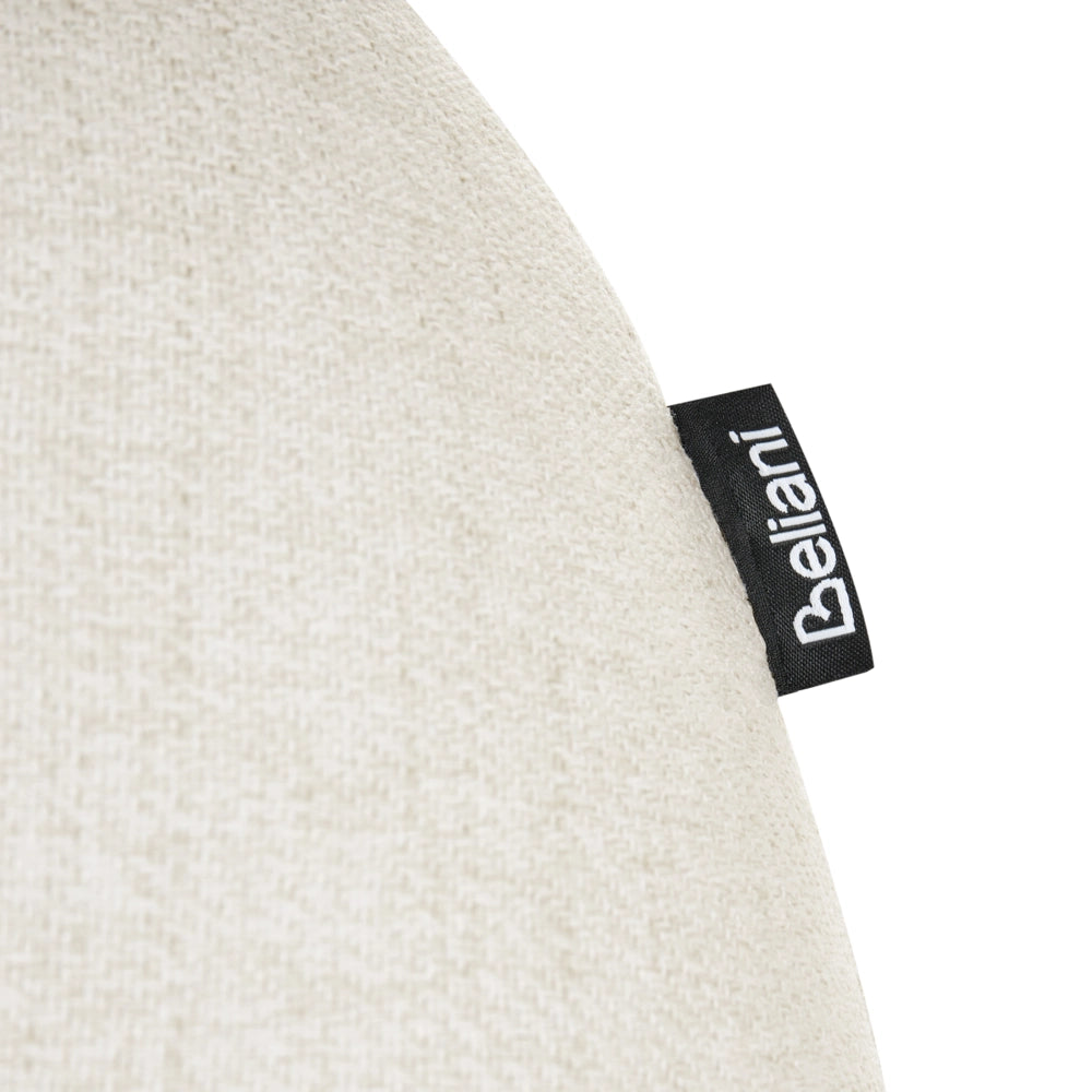 Divano a 2 posti in tessuto Loveseat Schienale basso stile Moderno Minimalista Bianco sporco