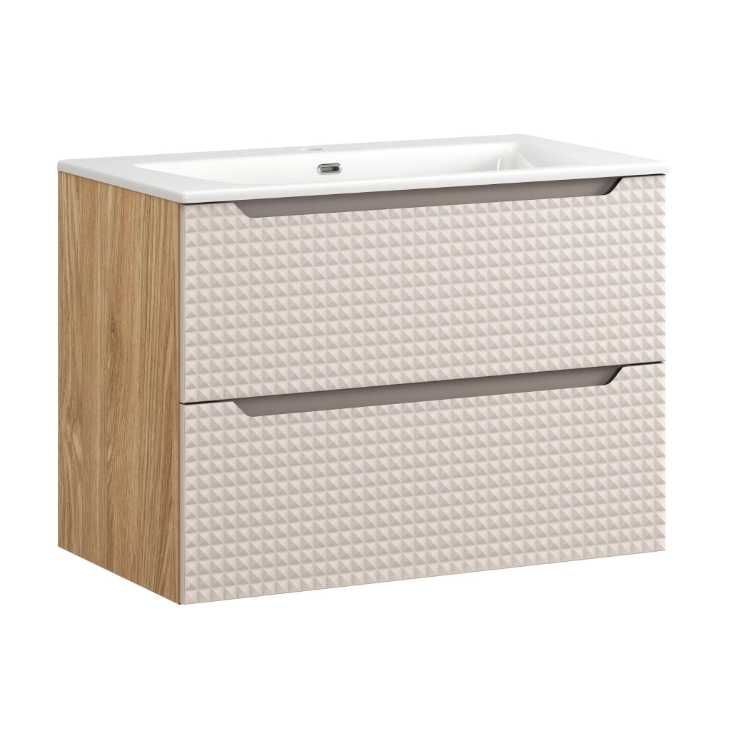 Set mobili bagno 80 cm con lavabo per mobile SKY Luxor Beige 80 x 1401 x 46 cm