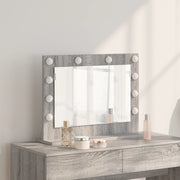 Specchio da Toeletta Grigio Sonoma MDF, Vetro 60 x 45 x 18 cm
