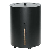 Portapellets nero tondo con finestra diametro 38 x h.50 cm.  Made in Italy