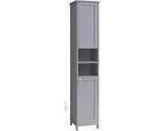 Cassettone da bagno - Mobiliato per l'archiviazione - Grigio - Costruzione in MDF - Illuminazione integrata - 30cm x 30cm x 170cm