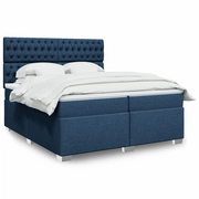 Giroletto a Molle con Materasso Blu 200x200 cm in Tessuto 3292908