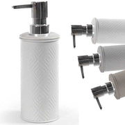 Trade Shop - Dosatore Porta Sapone Liquido Dispenser Metallo Rombo Colori Ass. 6x19cm 783340 -