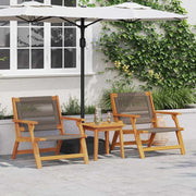 Sedie da Giardino con Tavolo 3 pcs Grigio 3214438