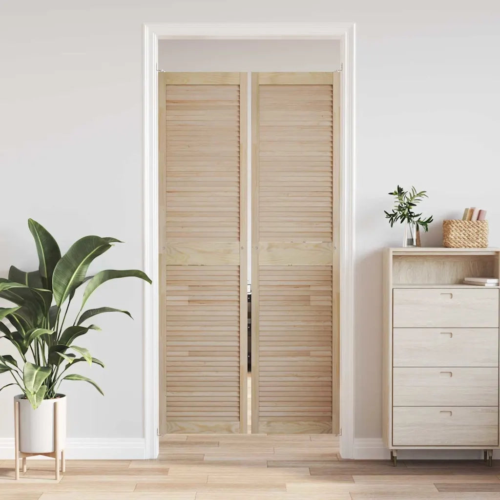 vidaXL Porte per Armadi Altro 2 pcs Marrone 201 x 49.5 x 2.1 cm