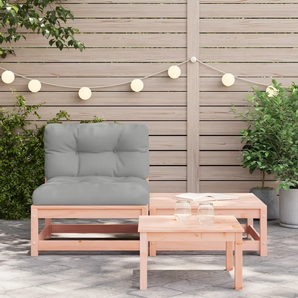 Divano da Giardino Senza Braccioli con Cuscini e Poggiapiedicod mxl 86502