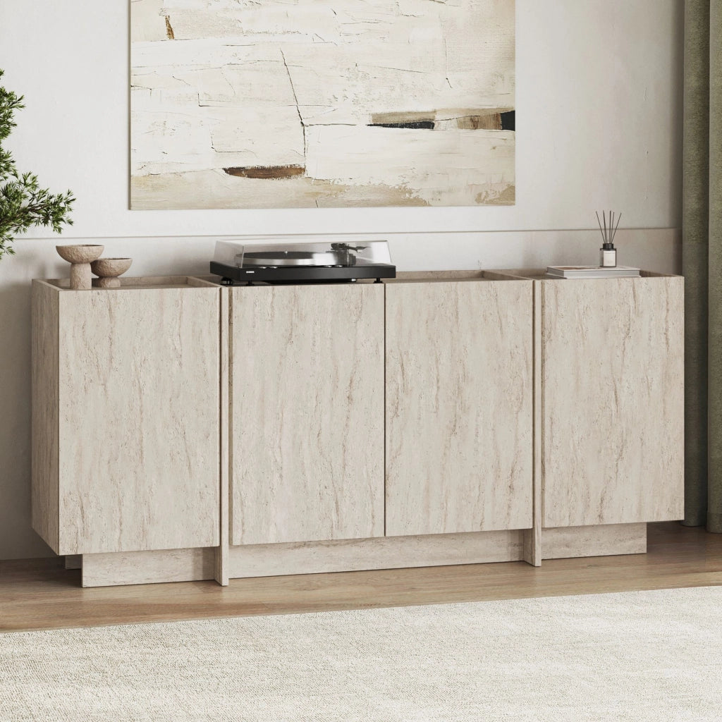 Credenza in legno "Dorma" - 180 x 45 x 80 cm - Travertino