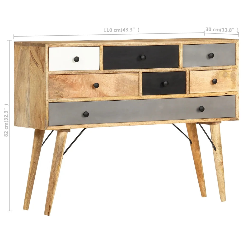 Credenza 110x30x82 cm in Legno Massello di Mango 285822