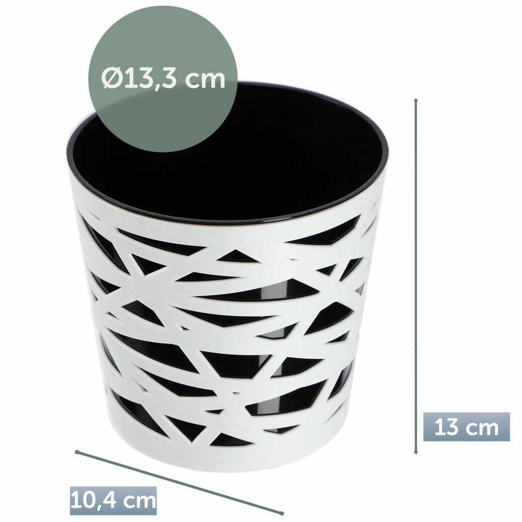 KADAX - Inserto in plastica per vaso di fiori e piante, 13 cm, nero