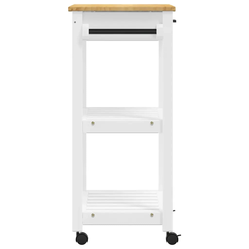 Carrello da Cucina MONZA 60x40x88,5 cm in Legno Massello di Pino 376093