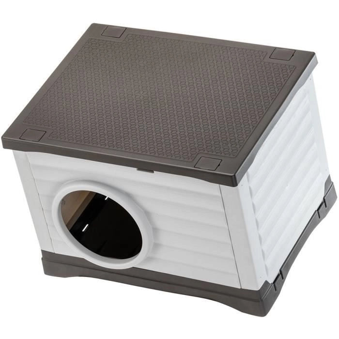 Nicchia - FERPLAST - PETVILLA 60 - 54 x 43 x 38,5 cm - Bianco / Grigio