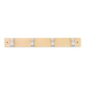 APPENDIABITI IN LEGNO INOFIX  4 POSTI CROMO- 1,0 pz