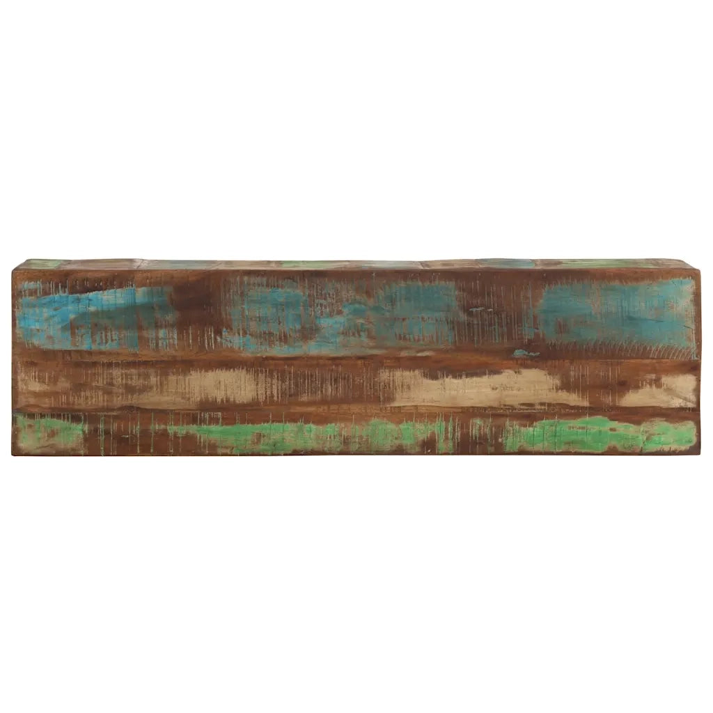 Tavolo Consolle 110x30x75cm Legno Massello di Recupero e Ferro 376068