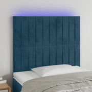 Testiera a LED-Testata con LED Blu Scuro 100x5x118/128 cm in Velluto 896615
