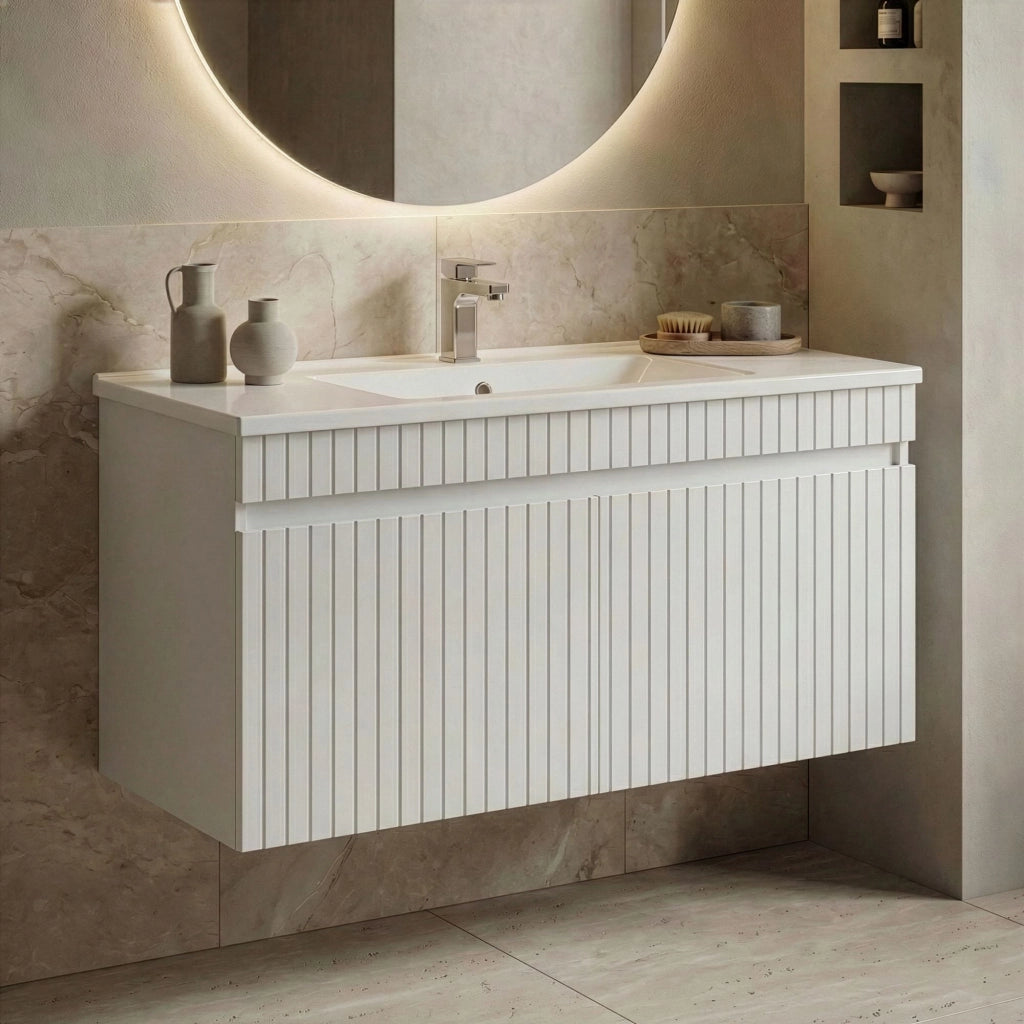 Mobile lavabo "Tivoli 100" - 100 x 45 x 57 cm - Bianco opaco