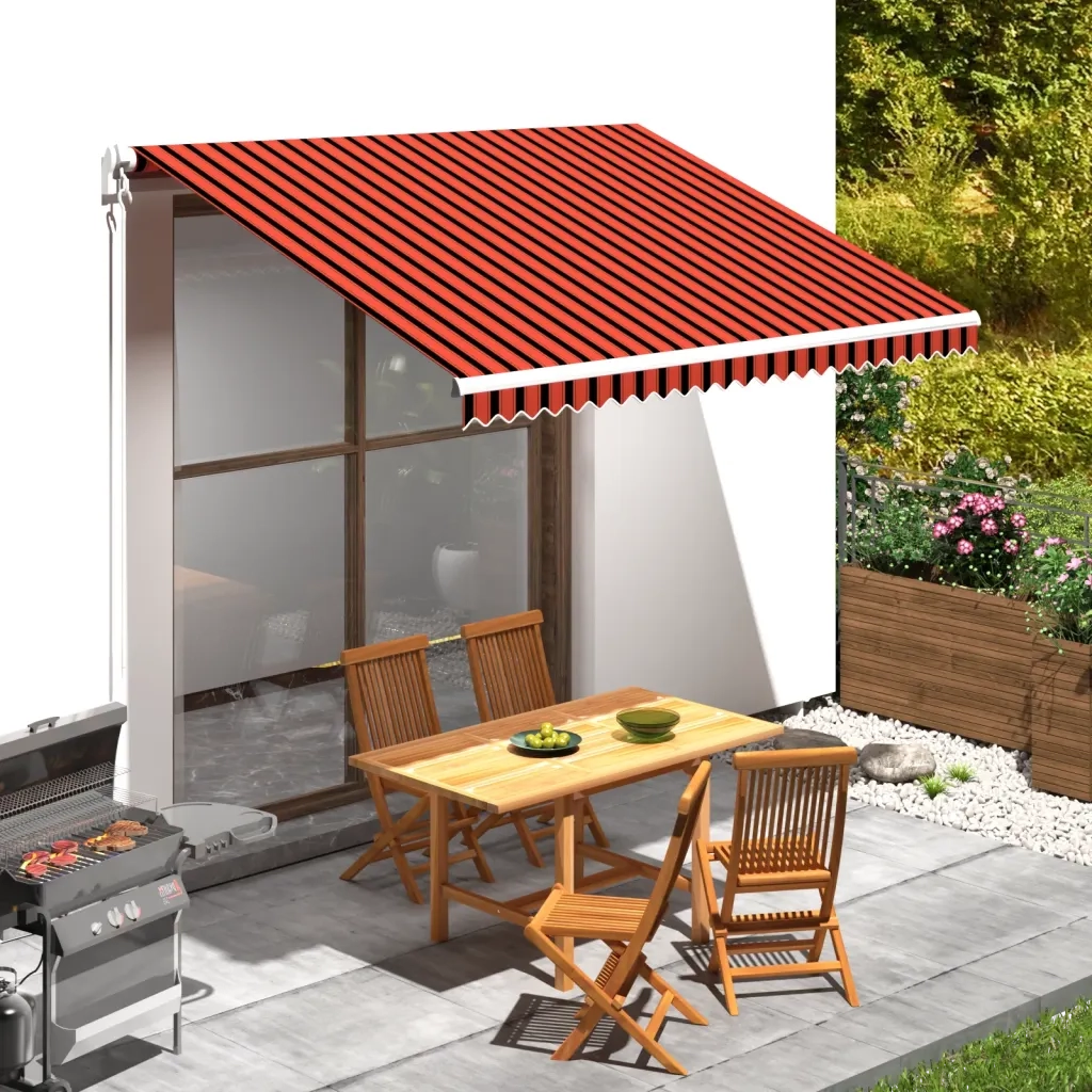 Tenda da Sole | Tenda parasole in Tela Arancione e Marrone 3,5x2,5 m
