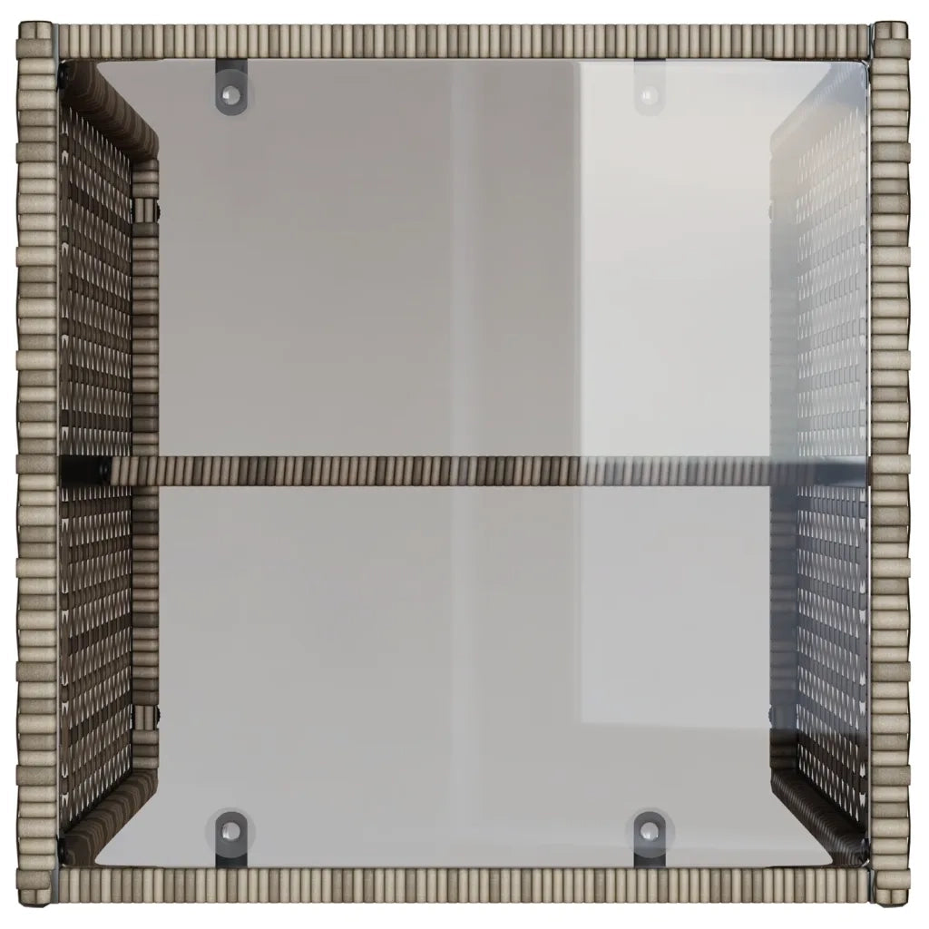 Set Divani da Giardino 4 pz con Cuscini in Polyrattan Grigio