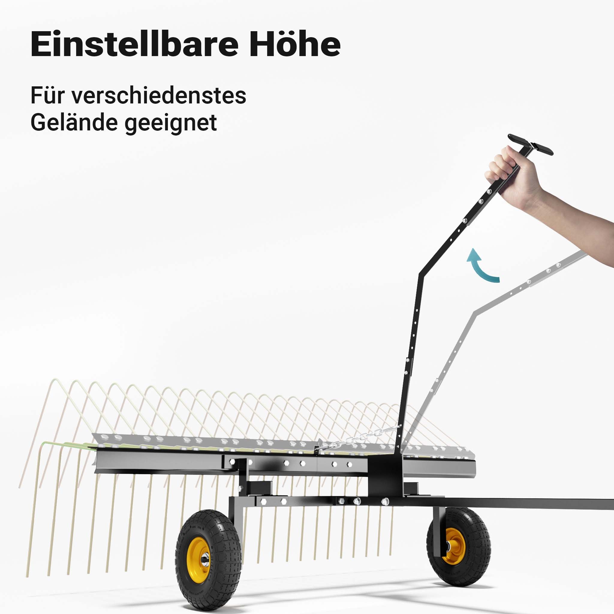 Strigliatore a molle trainato per prato 60" Larghezza di lavoro 148 cm Arieggiatore per trattorini Quad