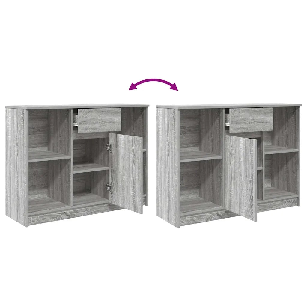 Credenza con Cassetto Grigio Sonoma 101x35x76 cm in Truciolato